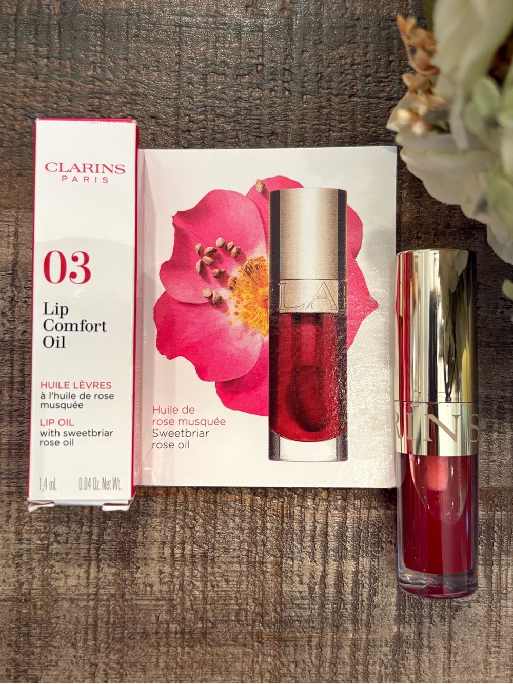 NEW Clarins LIP COMFORT OIL Mini in 03 CHERRY 🍒
